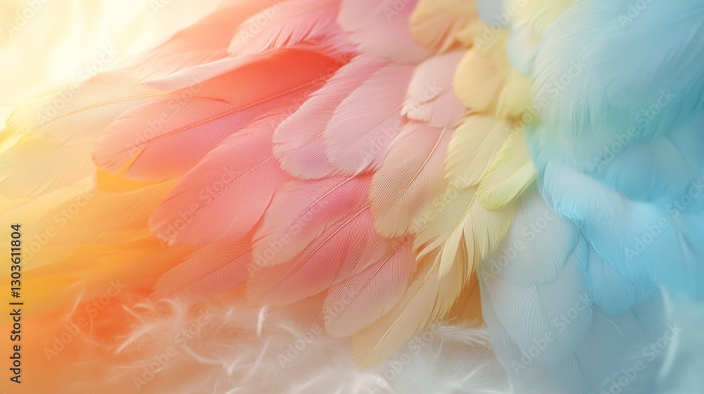 Rainbow Feathers: A Pastel Dream Rainbow Feathers: A Pastel Dream