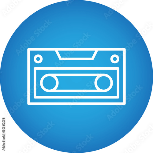 Casette single vector icon illustration