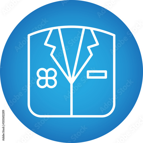 Suit single vector icon illustration