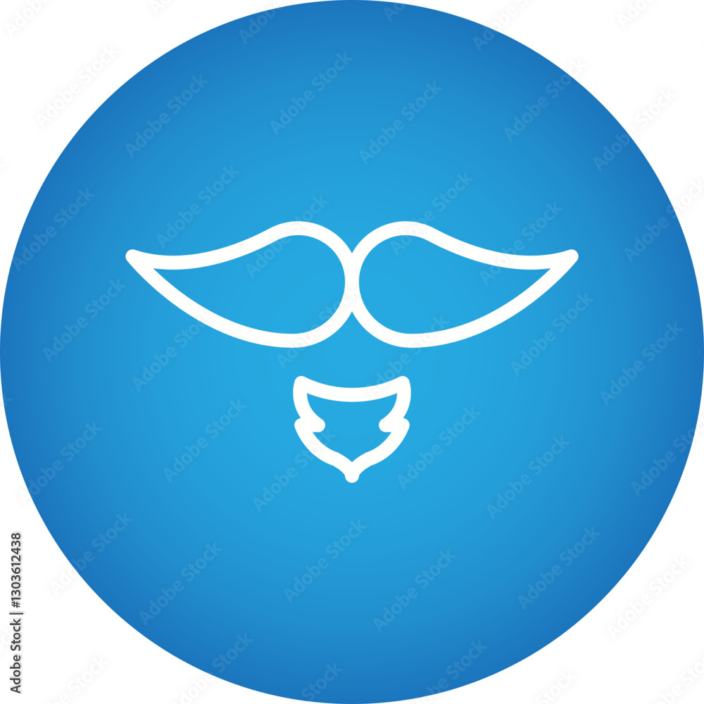 Beard and Moustache I single vector icon illustration Beard and Moustache I single vector icon illustration