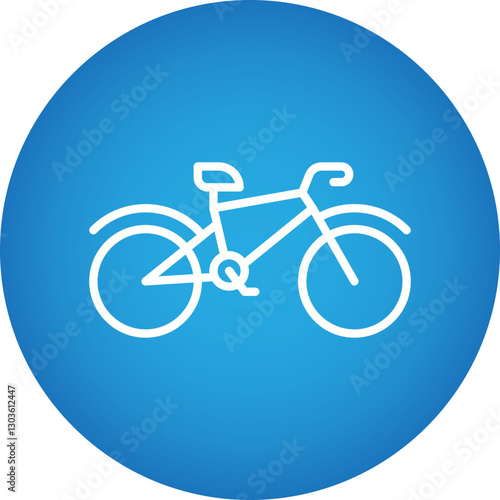 Bicycle I single vector icon illustration