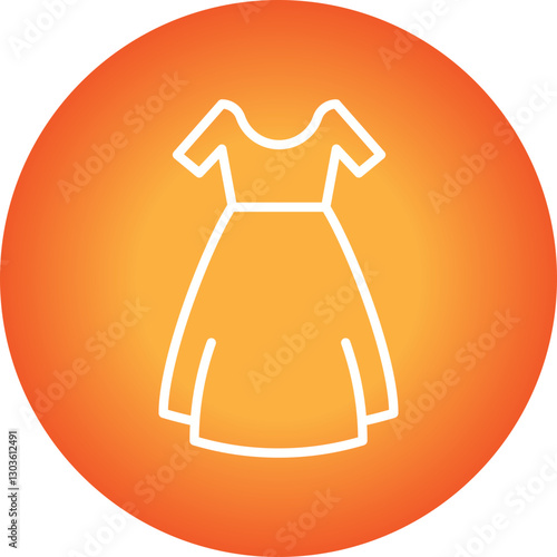 Dress single vector icon illustration