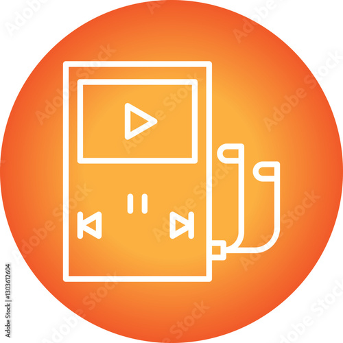 Music Player single vector icon illustration