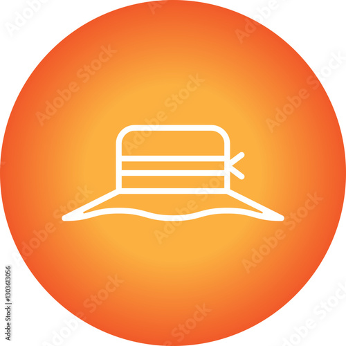 Women's Hat single vector icon illustration