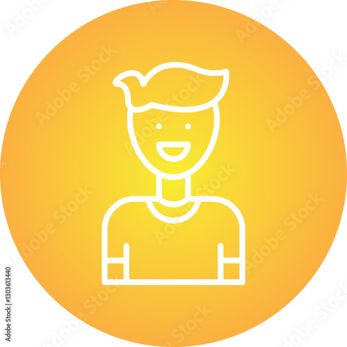 Man single vector icon illustration