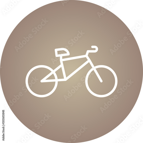 Bicycle II single vector icon illustration