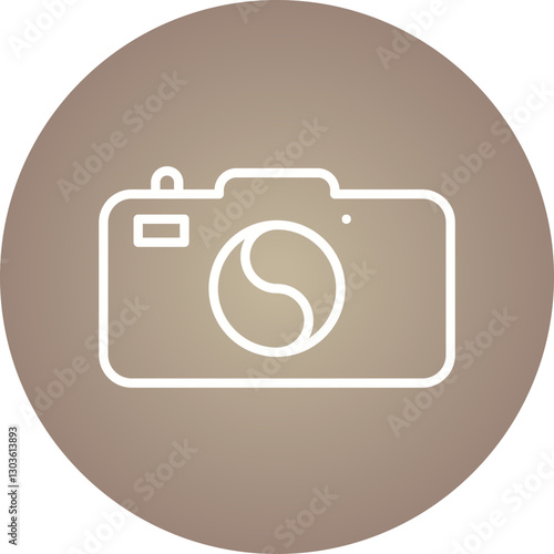 Camera single vector icon illustration