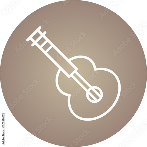 Guitar single vector icon illustration