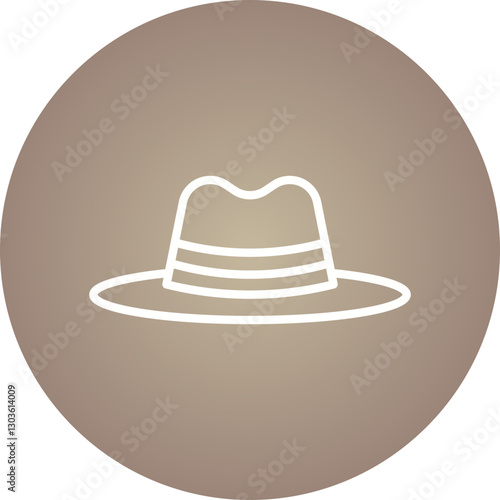 Hat II single vector icon illustration