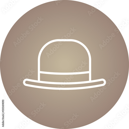 Hat I single vector icon illustration