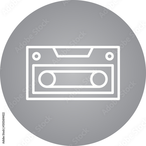 Casette single vector icon illustration