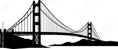 Silhouette of Golden Gate Bridge