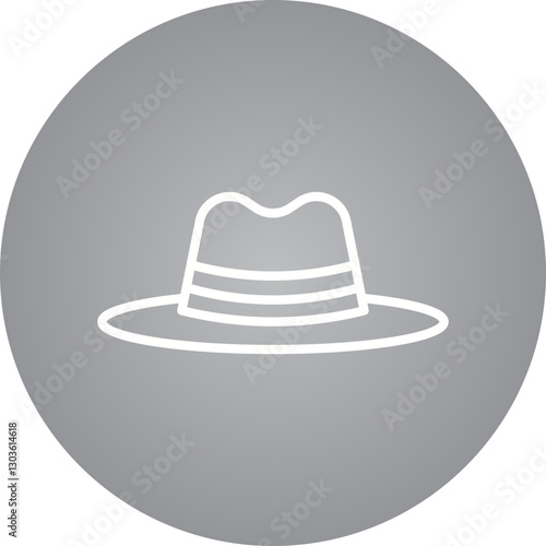 Hat II single vector icon illustration