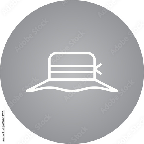 Women's Hat single vector icon illustration