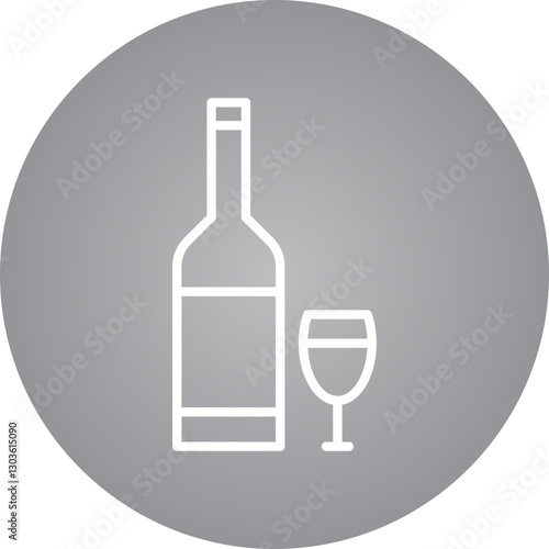 Alcohol single vector icon illustration
