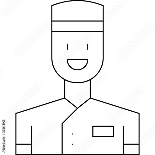 Bellboy single vector icon illustration