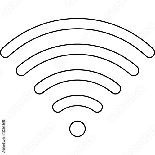 Wifi single vector icon illustration