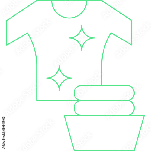 Laundry single vector icon illustration