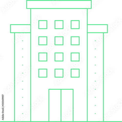 Hotel single vector icon illustration