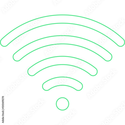 Wifi single vector icon illustration