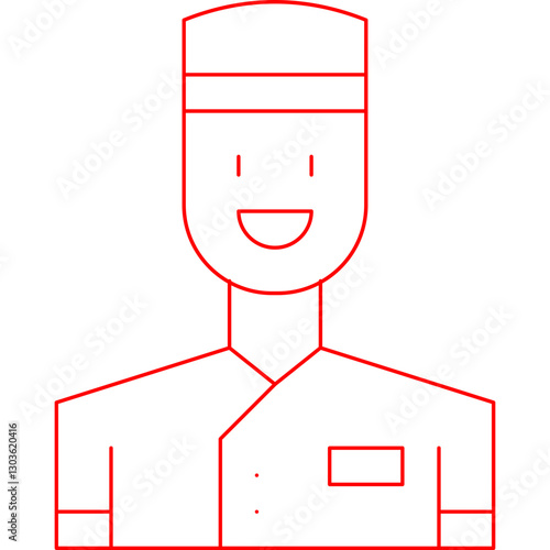 Bellboy single vector icon illustration
