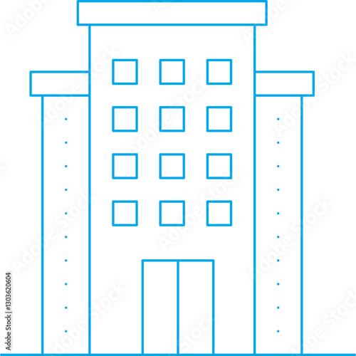 Hotel single vector icon illustration