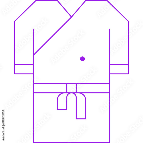 Bath Robe single vector icon illustration