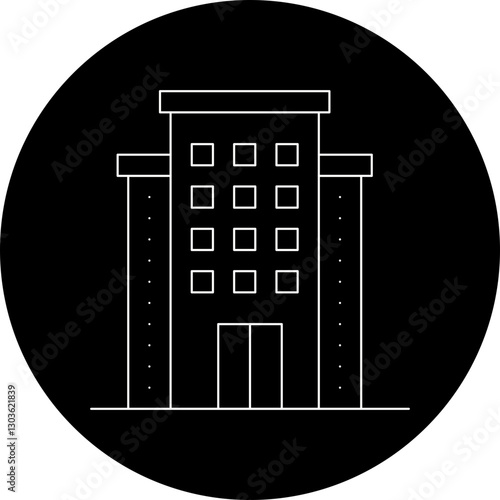 Hotel single vector icon illustration