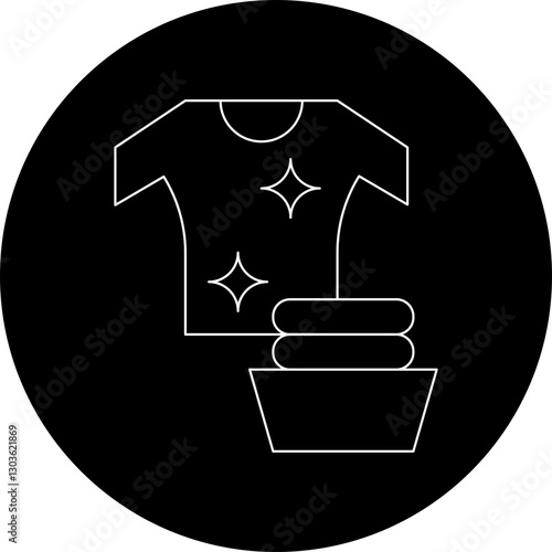 Laundry single vector icon illustration