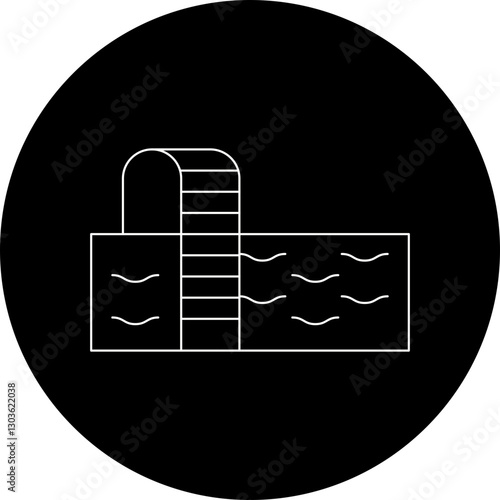 Swimming Pool single vector icon illustration