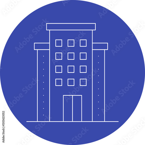 Hotel single vector icon illustration