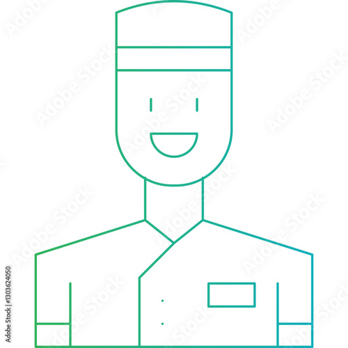 Bellboy single vector icon illustration