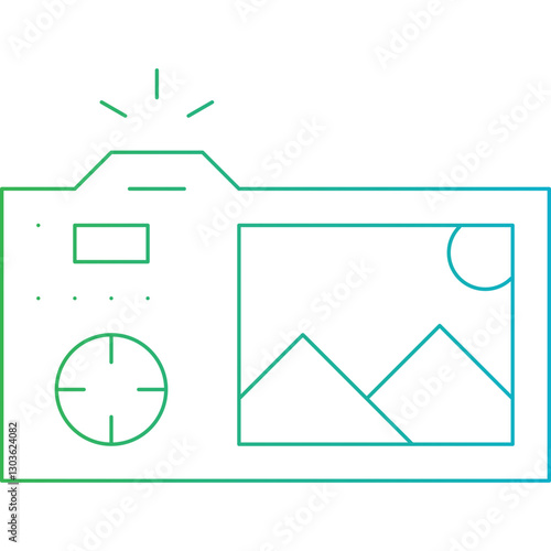 Camera single vector icon illustration