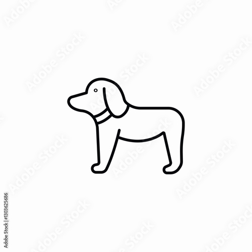 pet dog icon sign vector