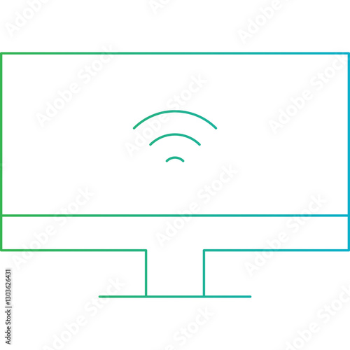 Television single vector icon illustration