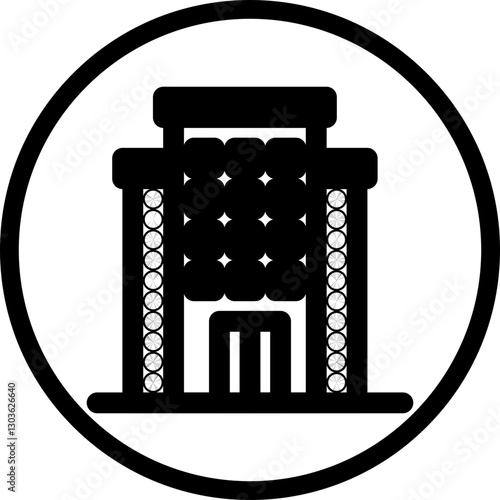 Hotel single vector icon illustration