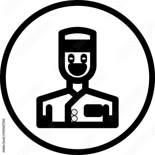 Bellboy single vector icon illustration