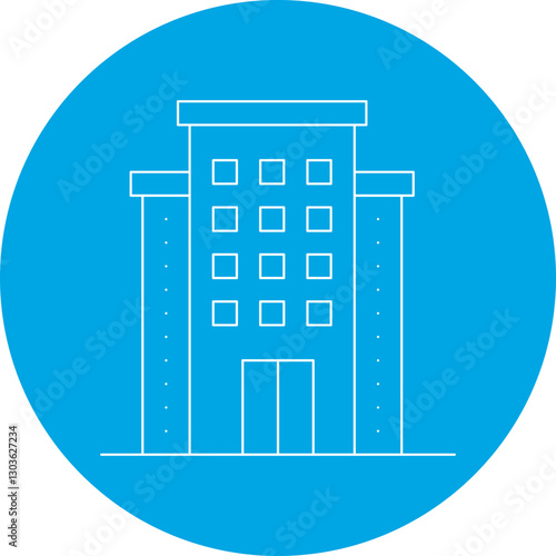 Hotel single vector icon illustration
