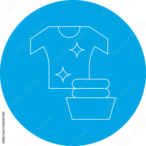 Laundry single vector icon illustration