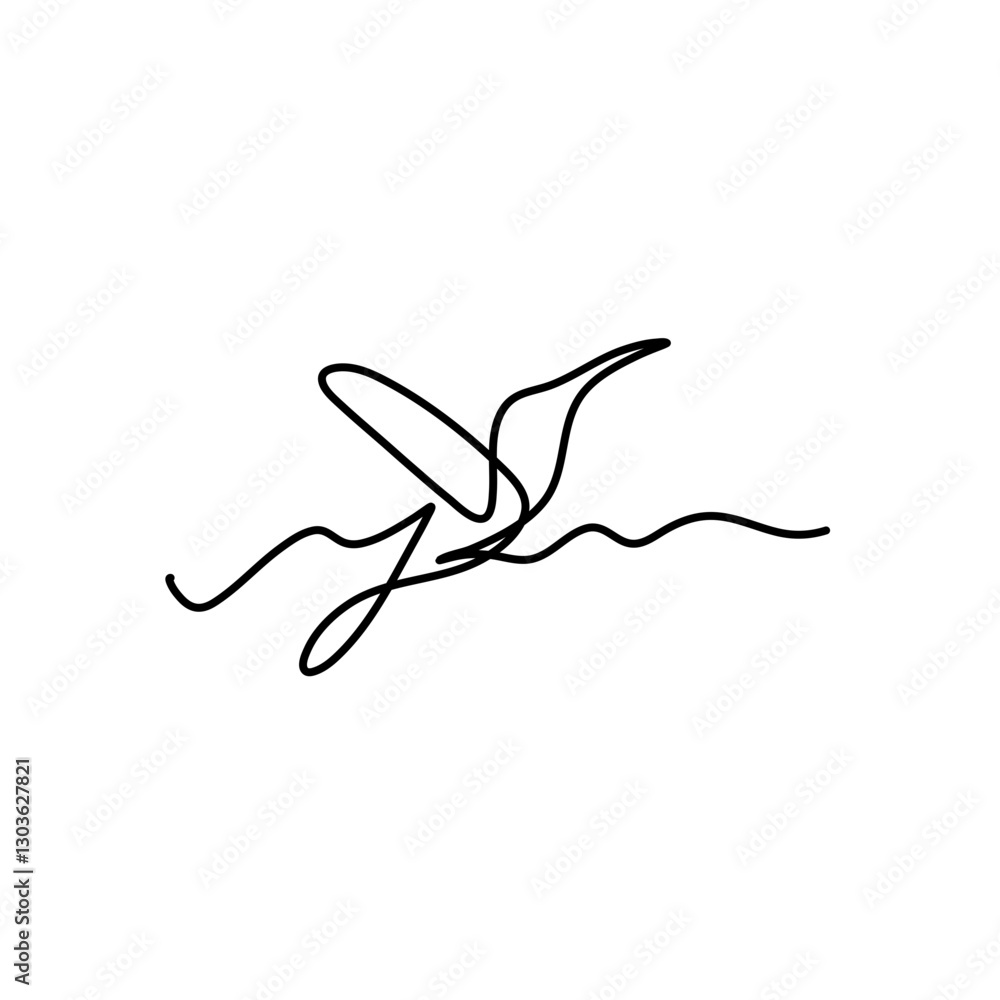 Obraz premium One line birds