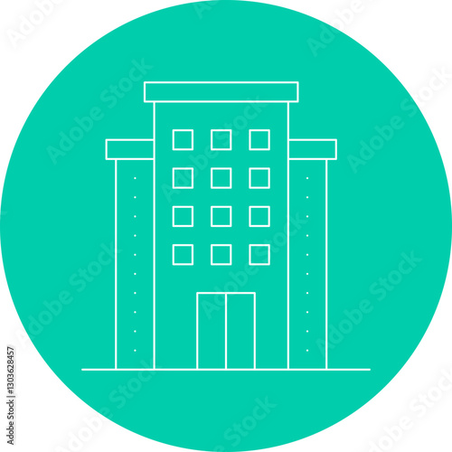 Hotel single vector icon illustration