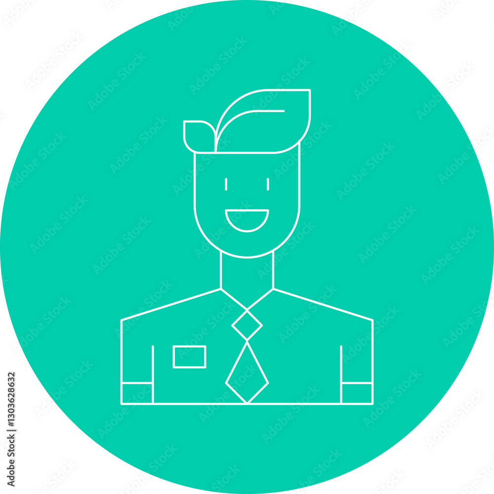 Receptionist single vector icon illustration Receptionist single vector icon illustration
