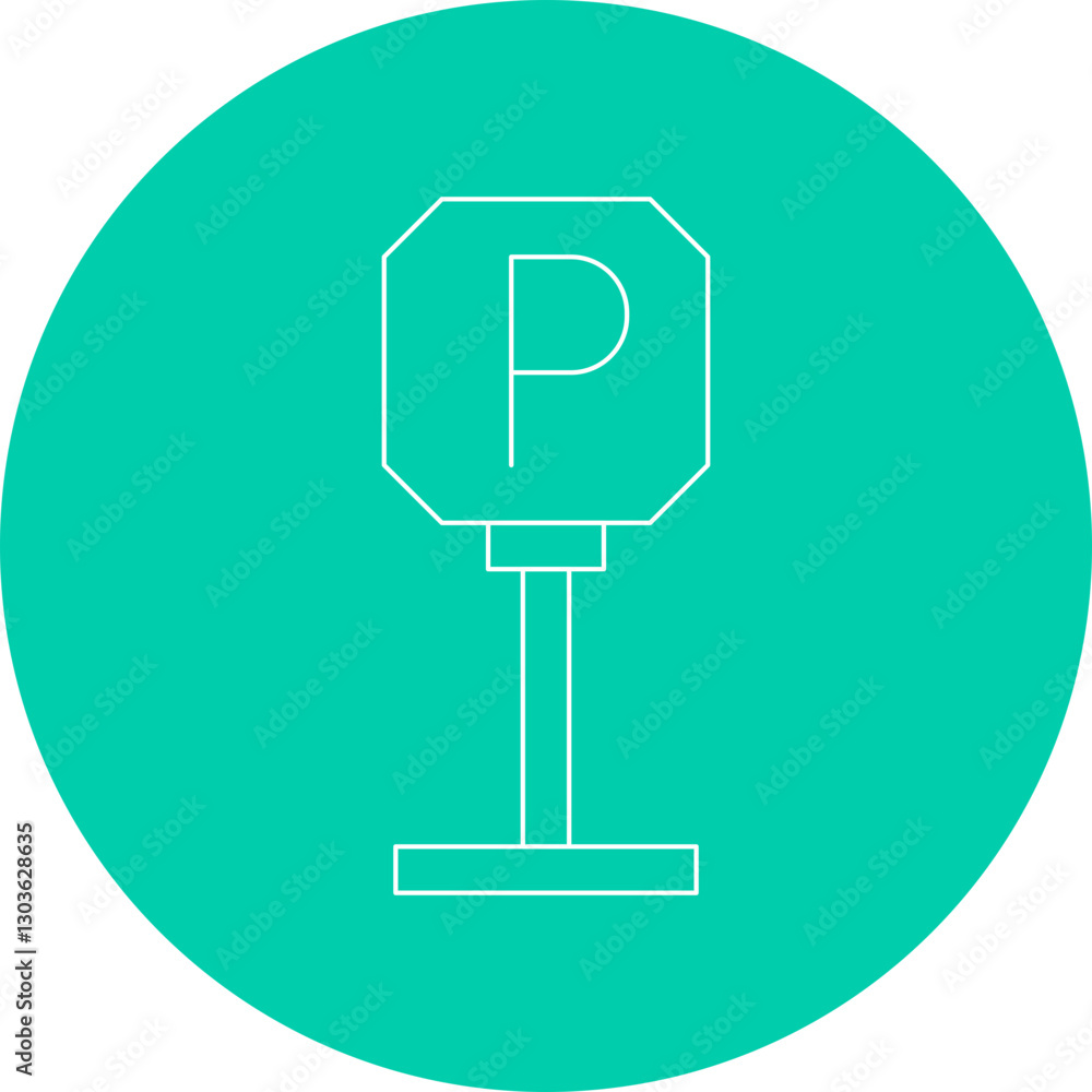 Parking single vector icon illustration Parking single vector icon illustration
