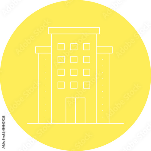 Hotel single vector icon illustration