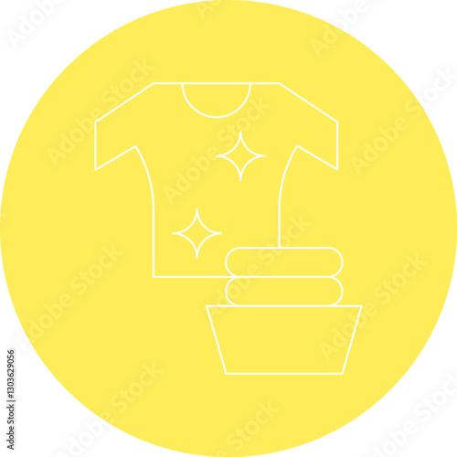 Laundry single vector icon illustration