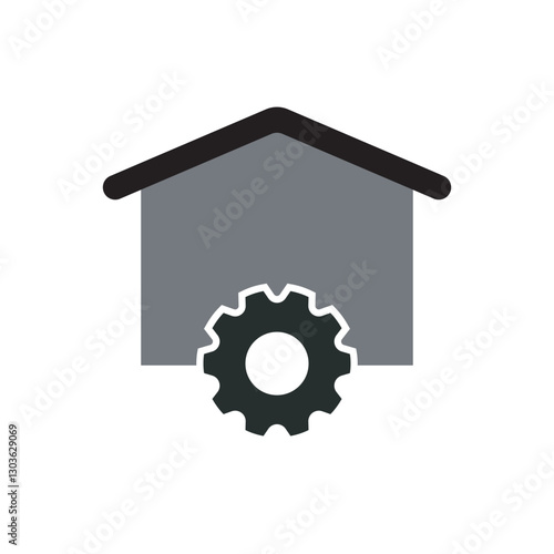 Wallpaper Mural Home service flat icon vector illustration. Service and repair house, renovation, contractor, maintenance house symbol vector design illustration.  Torontodigital.ca
