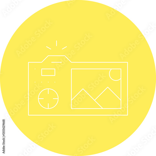 Camera single vector icon illustration