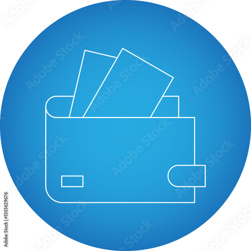 Cash single vector icon illustration