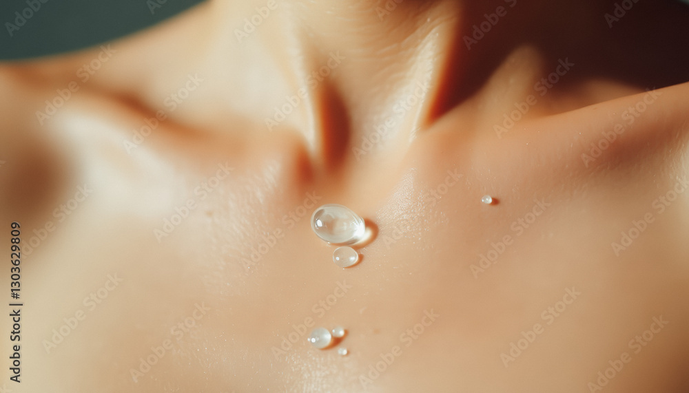 Fototapeta premium Close-up of Dew Drops on Skin
