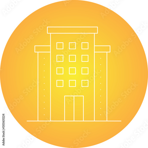 Hotel single vector icon illustration